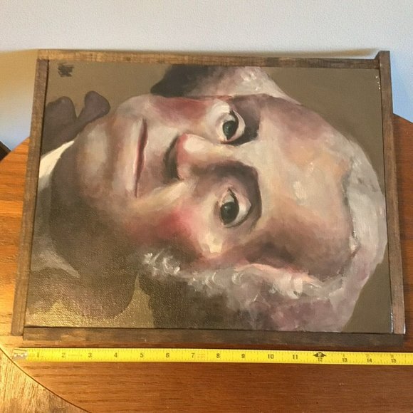 Oil Painting George Washington on Canvas Original 2011 Signed Framed 15.5" x 12" - Picture 8 of 9